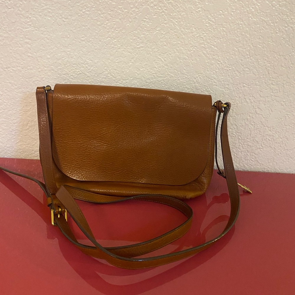 Fossil crossbody leather satchel